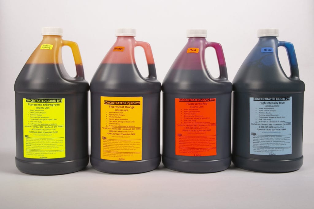Concentrated Liquid Dye Norlab Tracing Dyes Leak Detection